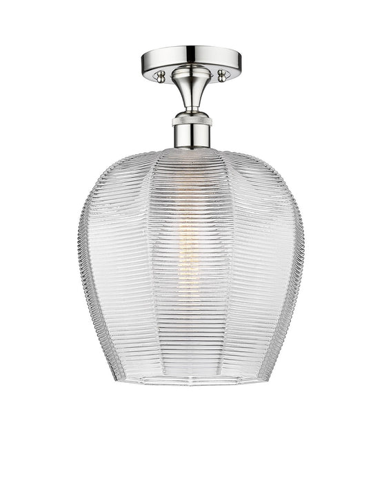 Innovations 616-1F-PC-G462-12 One Light Semi-Flush Mount, Polished Chrome