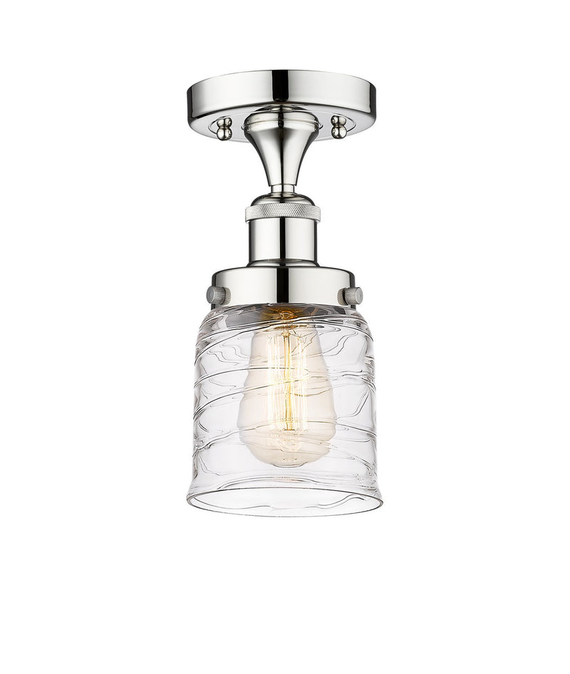 Innovations 616-1F-PC-G513 One Light Semi-Flush Mount, Polished Chrome