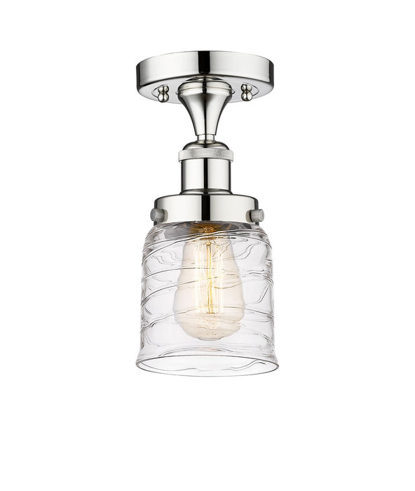 Innovations 616-1F-PC-G513 One Light Semi-Flush Mount, Polished Chrome