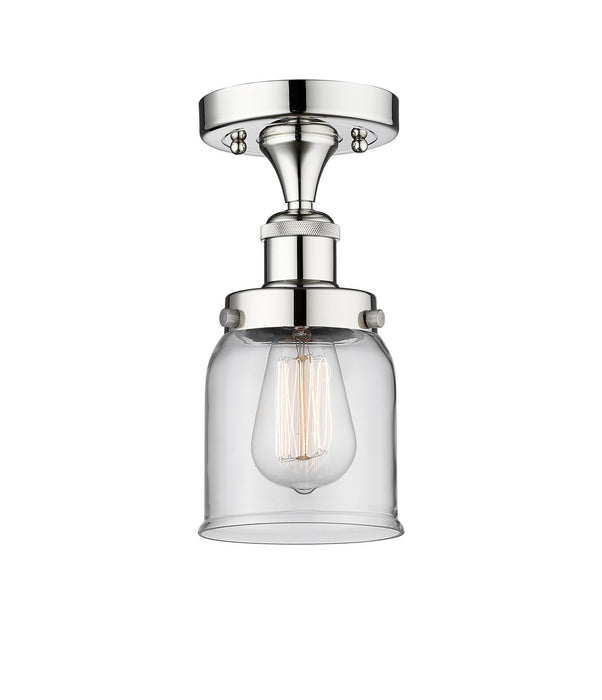Innovations 616-1F-PC-G52 One Light Semi-Flush Mount, Polished Chrome