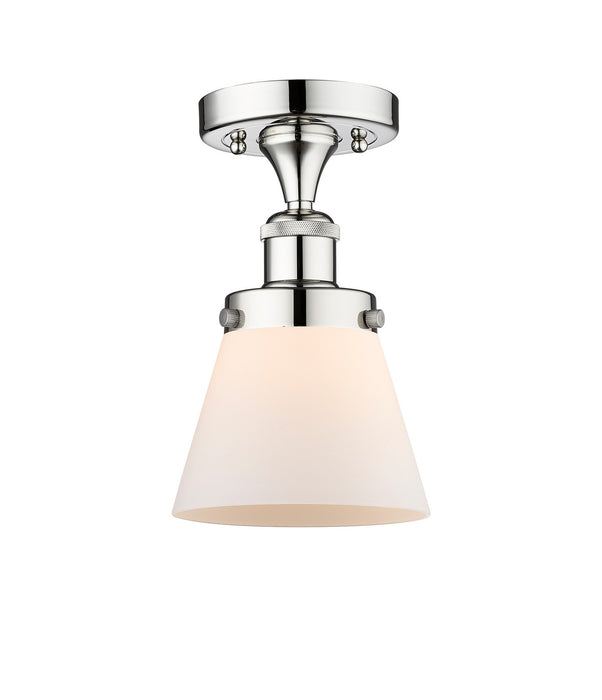 Innovations 616-1F-PC-G61 One Light Semi-Flush Mount, Polished Chrome