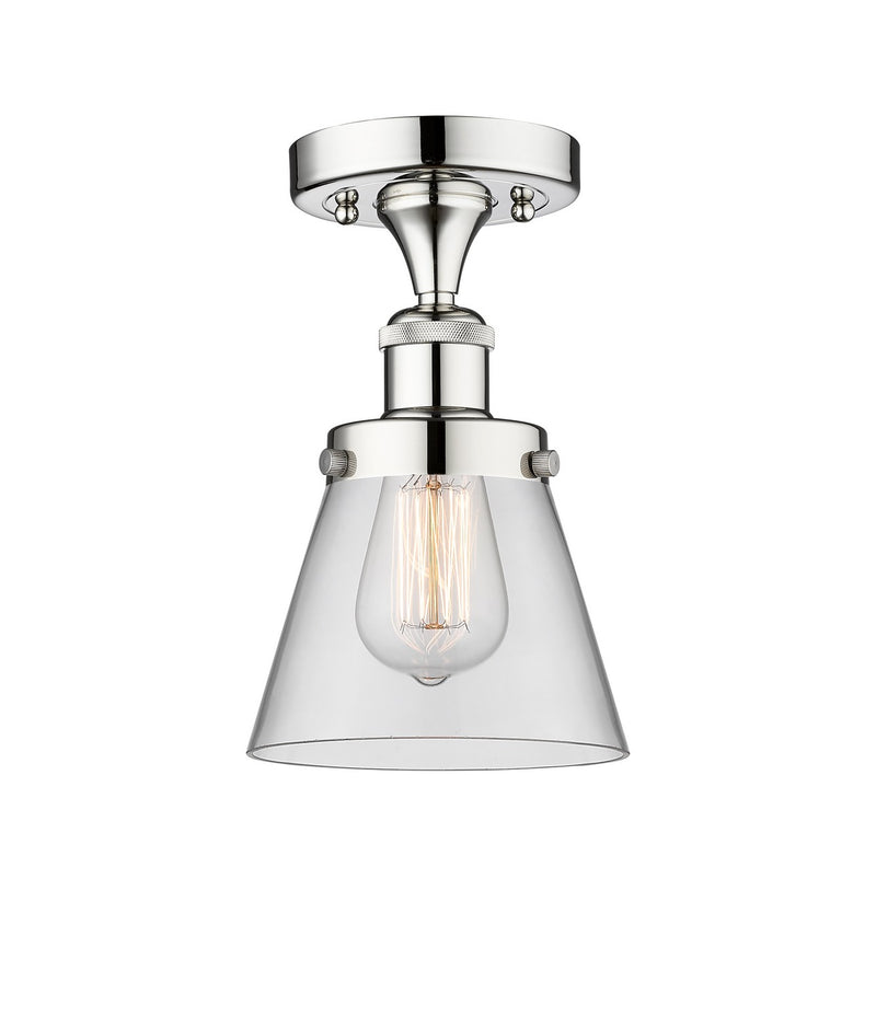 Innovations 616-1F-PC-G62 One Light Semi-Flush Mount, Polished Chrome