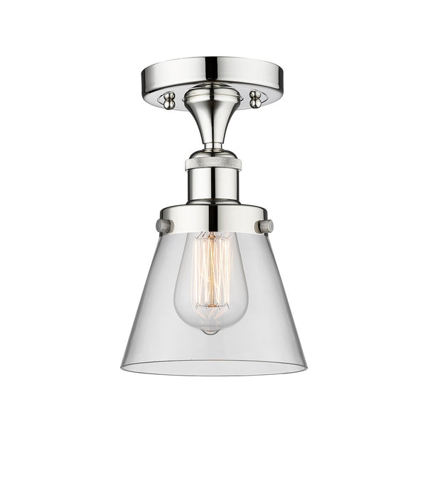 Innovations 616-1F-PC-G62 One Light Semi-Flush Mount, Polished Chrome
