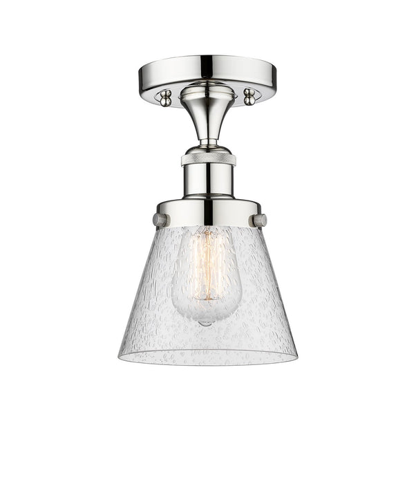 Innovations 616-1F-PC-G64 One Light Semi-Flush Mount, Polished Chrome