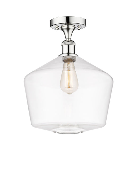 Innovations 616-1F-PC-G652-12 One Light Semi-Flush Mount, Polished Chrome