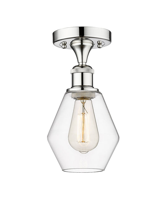 Innovations 616-1F-PC-G652-6 One Light Semi-Flush Mount, Polished Chrome