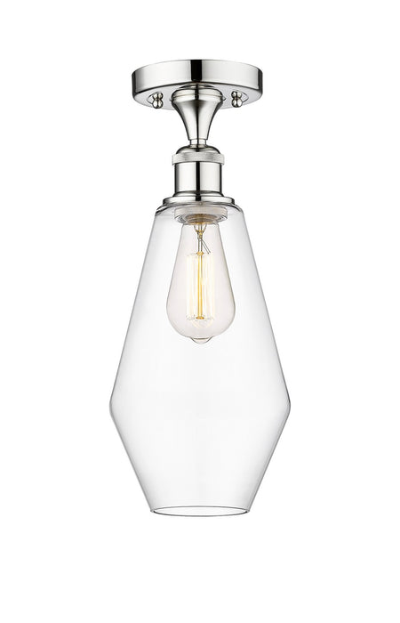 Innovations 616-1F-PC-G652-7 One Light Semi-Flush Mount, Polished Chrome