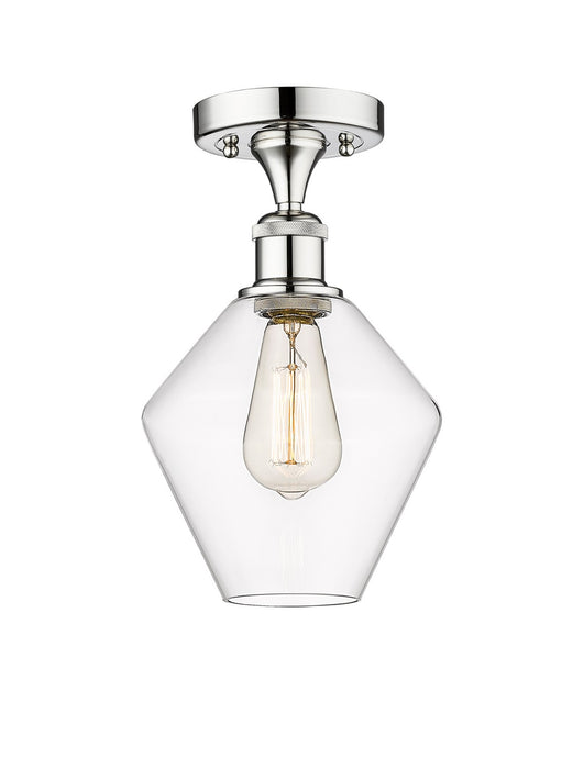 Innovations 616-1F-PC-G652-8 One Light Semi-Flush Mount, Polished Chrome