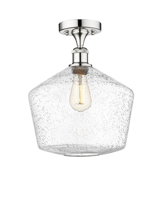 Innovations 616-1F-PC-G654-12 One Light Semi-Flush Mount, Polished Chrome