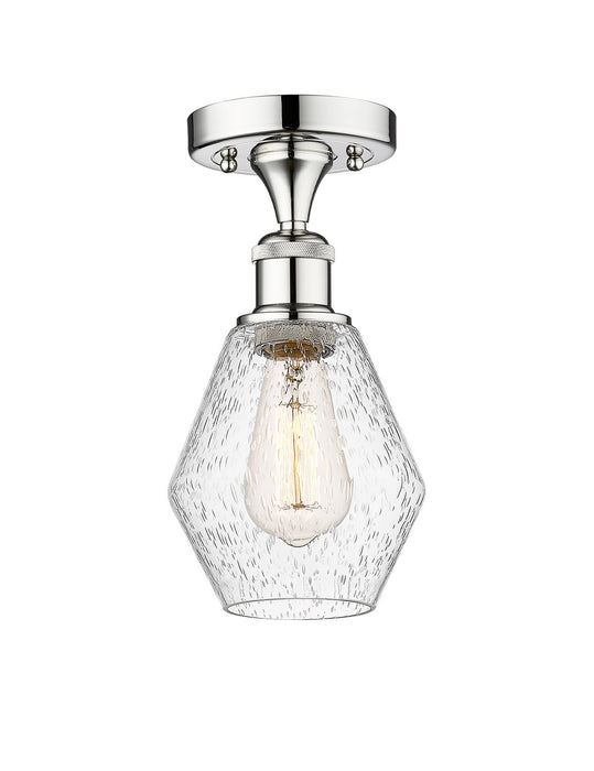 Innovations 616-1F-PC-G654-6 One Light Semi-Flush Mount, Polished Chrome