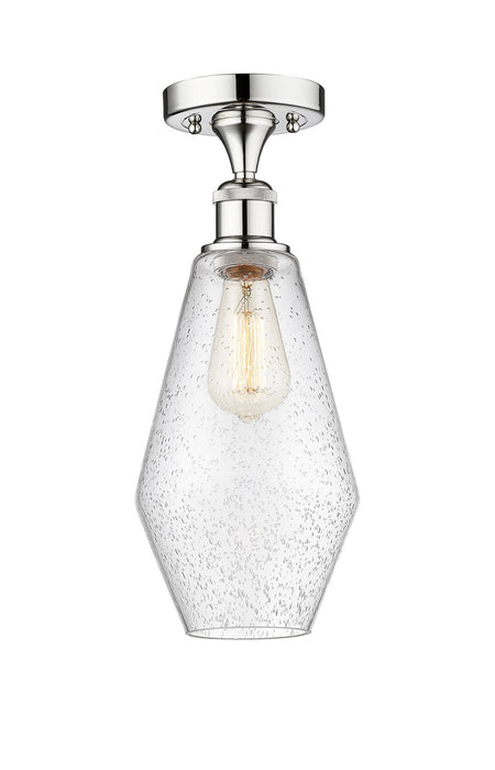 Innovations 616-1F-PC-G654-7 One Light Semi-Flush Mount, Polished Chrome