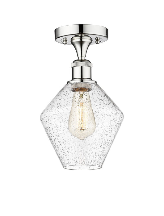 Innovations 616-1F-PC-G654-8 One Light Semi-Flush Mount, Polished Chrome