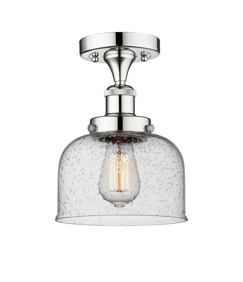Innovations 616-1F-PC-G74 One Light Semi-Flush Mount, Polished Chrome