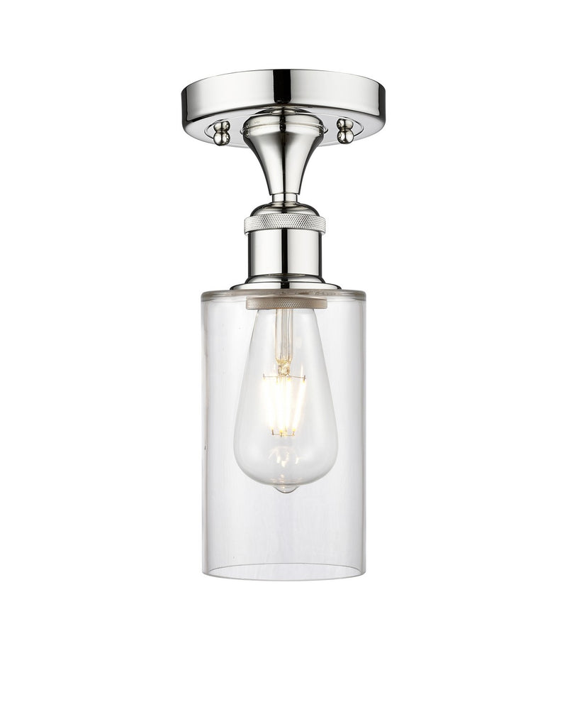 Innovations 616-1F-PC-G802 One Light Semi-Flush Mount, Polished Chrome