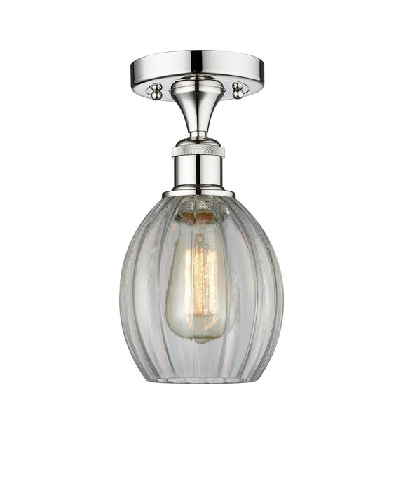 Innovations 616-1F-PC-G82 One Light Semi-Flush Mount, Polished Chrome