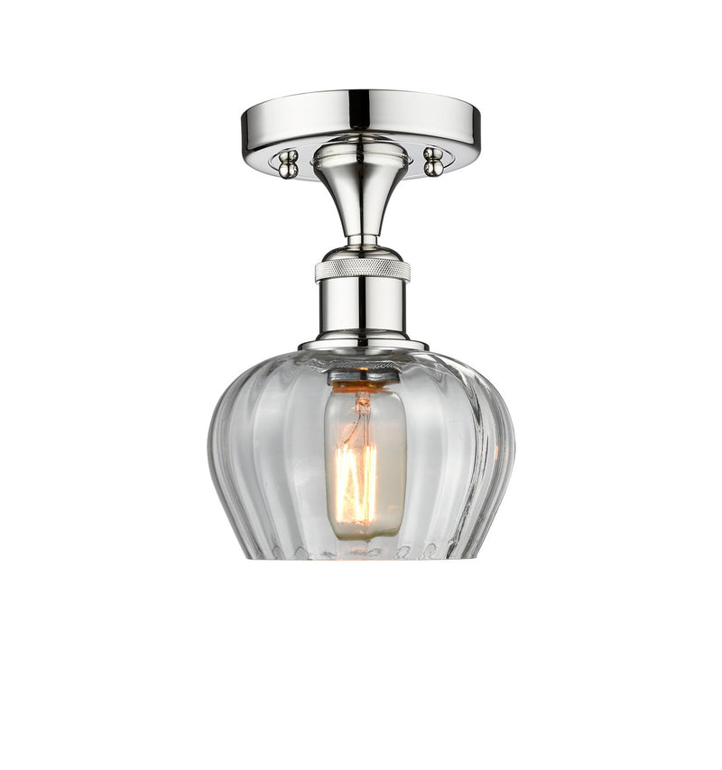 Innovations 616-1F-PC-G92 One Light Semi-Flush Mount, Polished Chrome