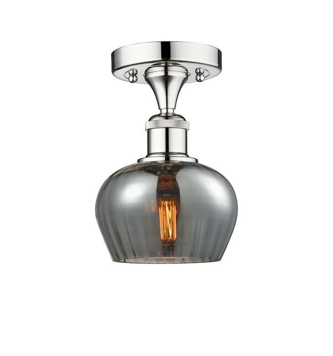 Innovations 616-1F-PC-G93 One Light Semi-Flush Mount, Polished Chrome
