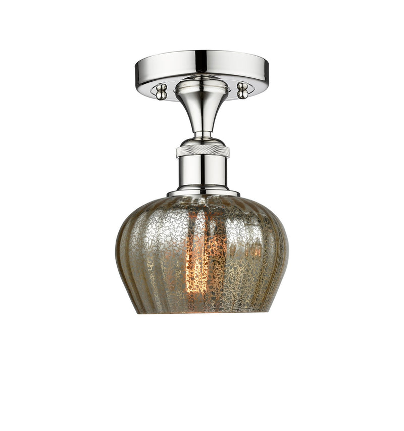 Innovations 616-1F-PC-G96 One Light Semi-Flush Mount, Polished Chrome