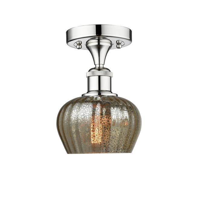 Innovations 616-1F-PC-G96 One Light Semi-Flush Mount, Polished Chrome