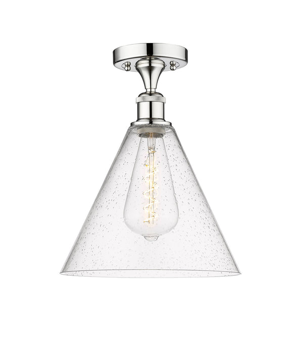 Innovations 616-1F-PC-GBC-124 One Light Semi-Flush Mount, Polished Chrome