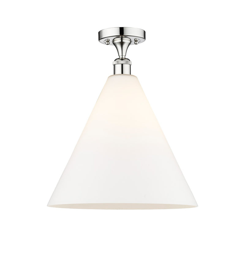 Innovations 616-1F-PC-GBC-161 One Light Semi-Flush Mount, Polished Chrome