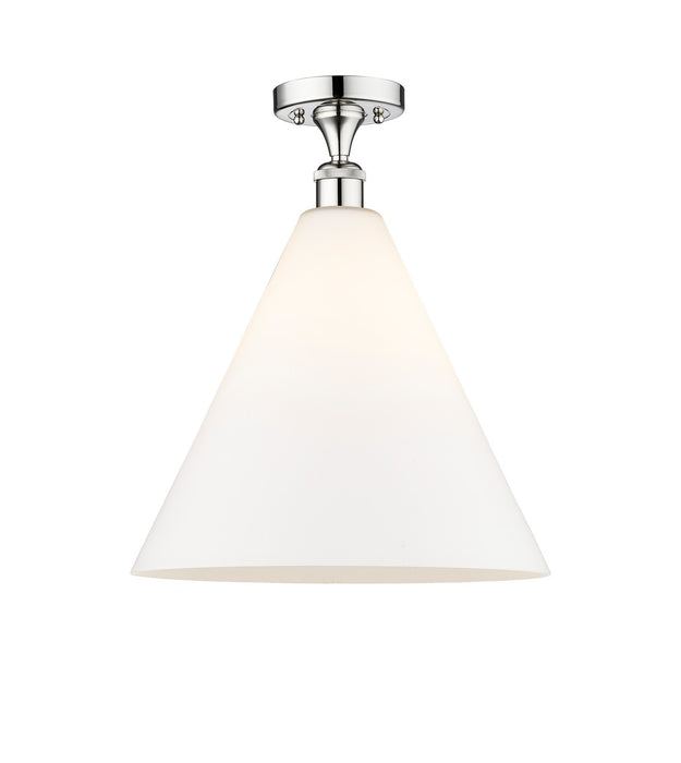 Innovations 616-1F-PC-GBC-161 One Light Semi-Flush Mount, Polished Chrome