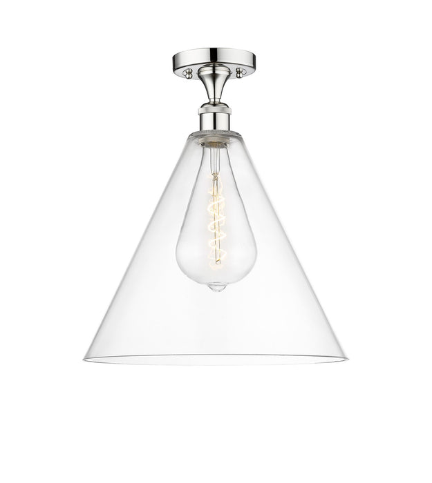 Innovations 616-1F-PC-GBC-162 One Light Semi-Flush Mount, Polished Chrome