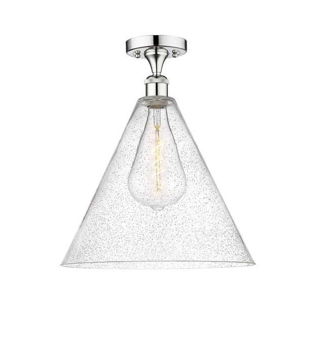 Innovations 616-1F-PC-GBC-164 One Light Semi-Flush Mount, Polished Chrome