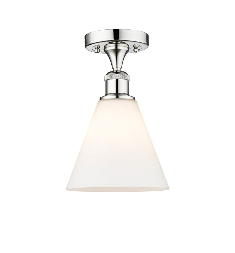 Innovations 616-1F-PC-GBC-81 One Light Semi-Flush Mount, Polished Chrome