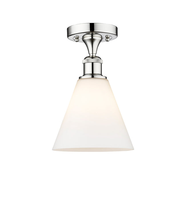 Innovations 616-1F-PC-GBC-81 One Light Semi-Flush Mount, Polished Chrome