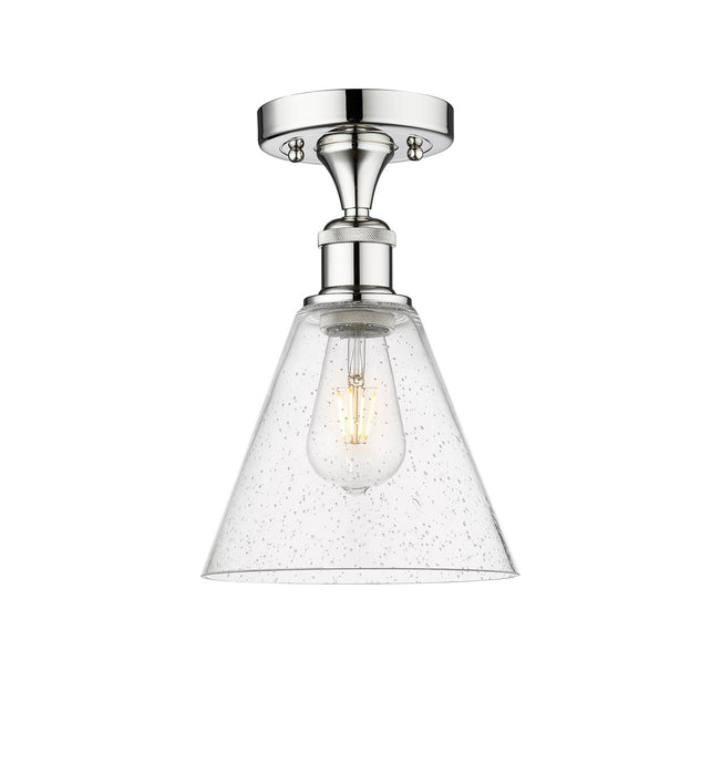 Innovations 616-1F-PC-GBC-84 One Light Semi-Flush Mount, Polished Chrome