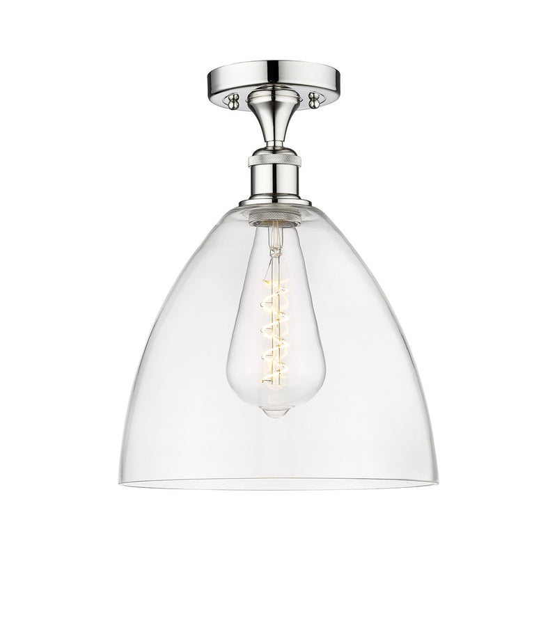 Innovations 616-1F-PC-GBD-122 One Light Semi-Flush Mount, Polished Chrome