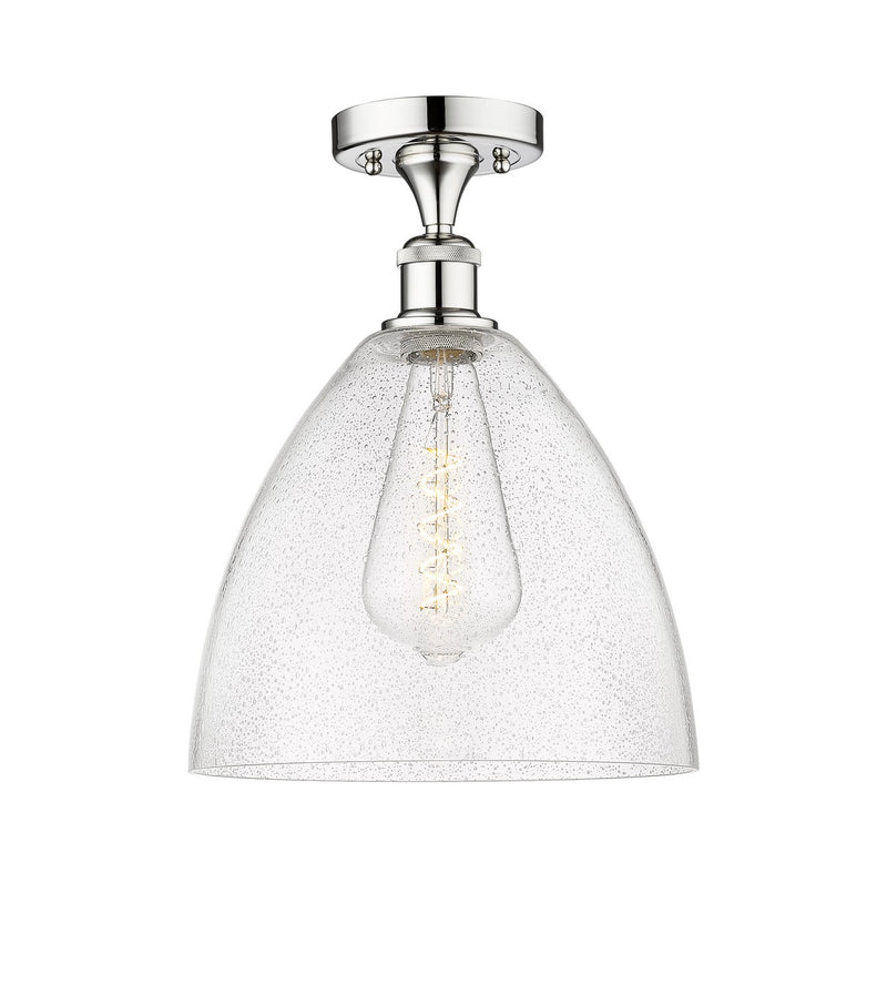 Innovations 616-1F-PC-GBD-124 One Light Semi-Flush Mount, Polished Chrome
