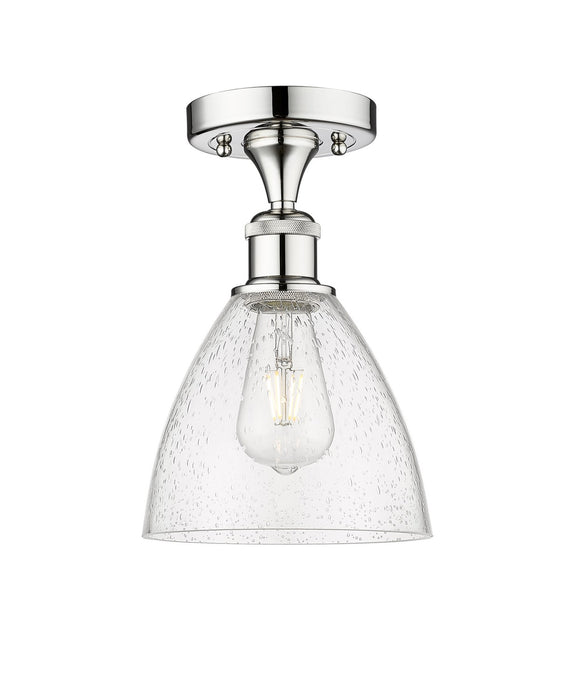 Innovations 616-1F-PC-GBD-754 One Light Semi-Flush Mount, Polished Chrome