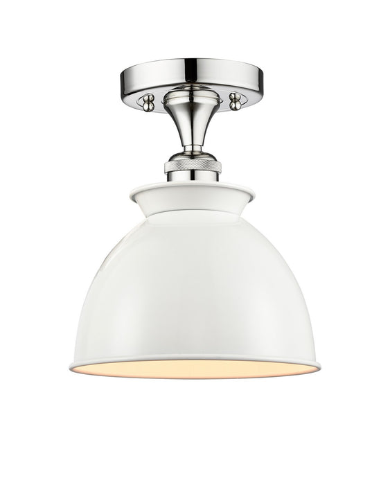 Innovations 616-1F-PC-M14-W One Light Semi-Flush Mount, Polished Chrome