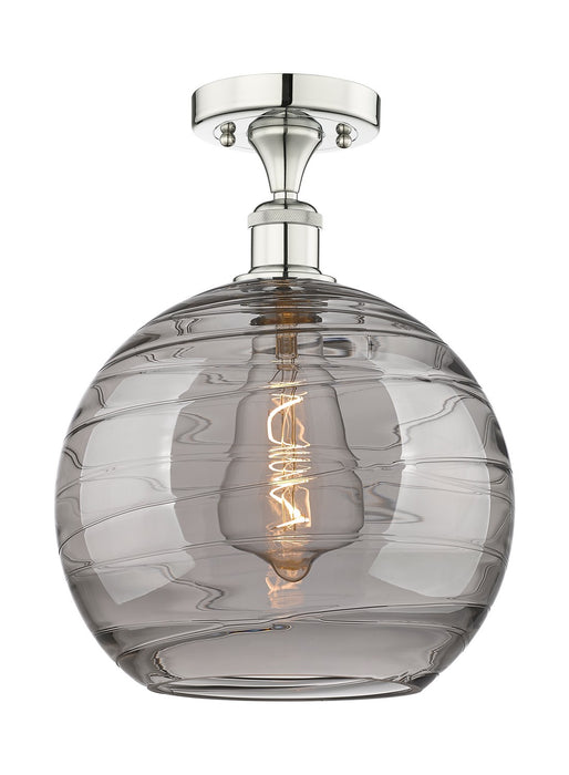 Innovations 616-1F-PN-G1213-12SM One Light Semi-Flush Mount, Polished Nickel