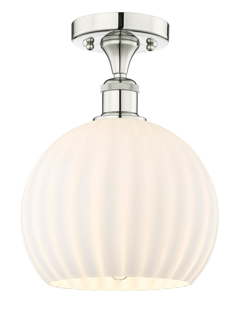 Innovations 616-1F-PN-G1217-10WV LED Semi-Flush Mount, Polished Nickel