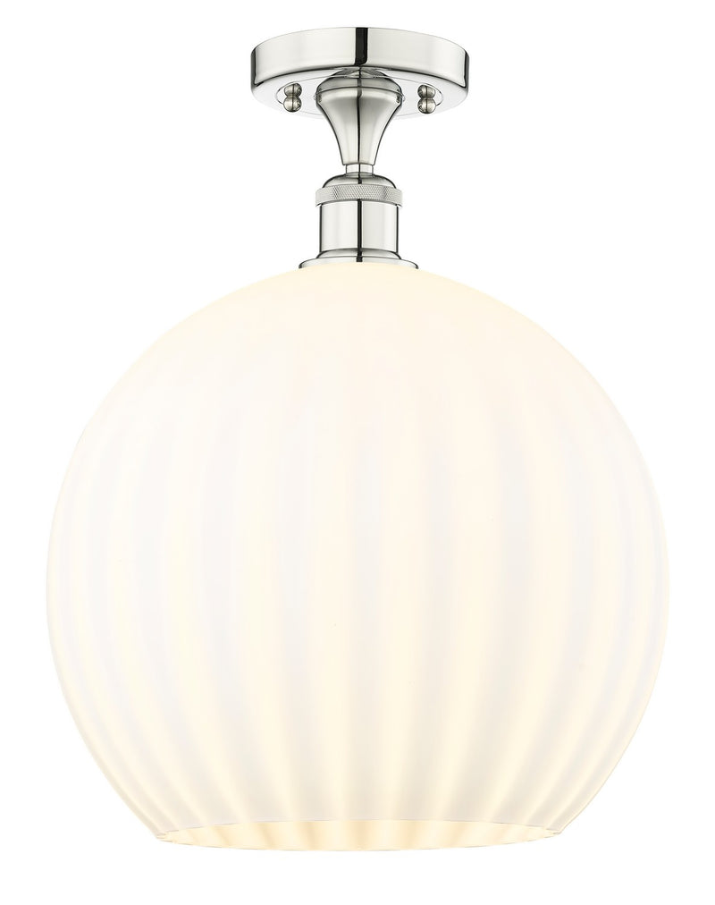 Innovations 616-1F-PN-G1217-14WV LED Semi-Flush Mount, Polished Nickel