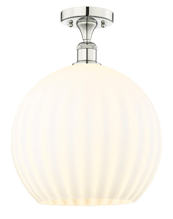 Innovations 616-1F-PN-G1217-14WV LED Semi-Flush Mount, Polished Nickel