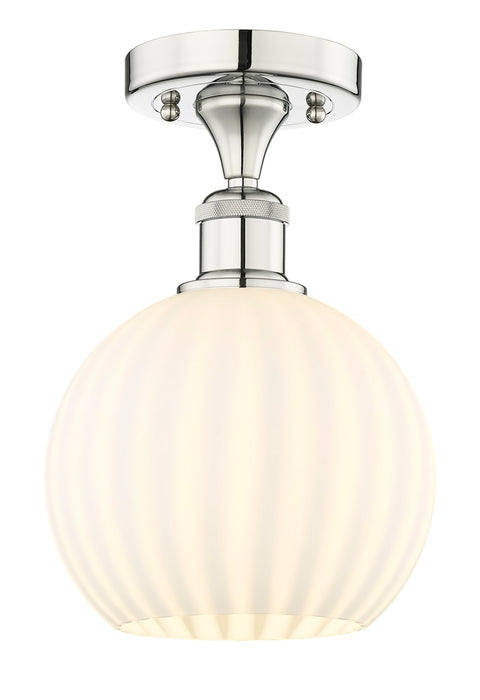 Innovations 616-1F-PN-G1217-8WV LED Semi-Flush Mount, Polished Nickel