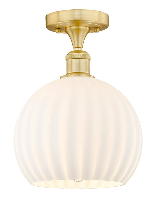 Innovations 616-1F-SG-G1217-10WV LED Semi-Flush Mount, Satin Gold