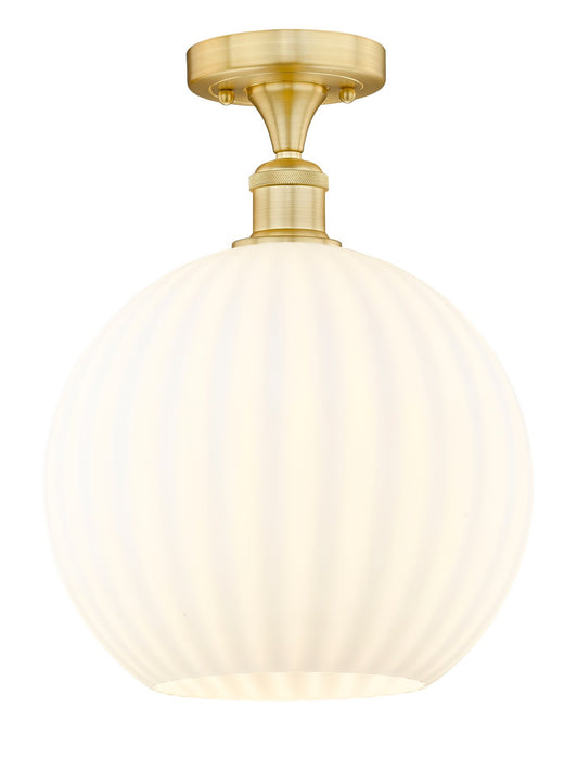 Innovations 616-1F-SG-G1217-12WV LED Semi-Flush Mount, Satin Gold