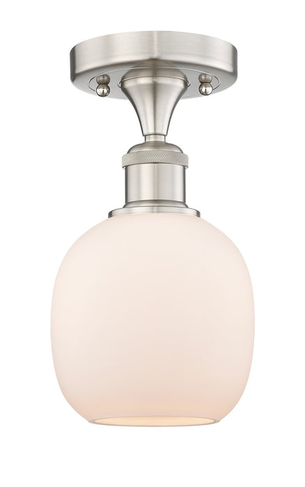 Innovations 616-1F-SN-G101 One Light Flush Mount, Brushed Satin Nickel