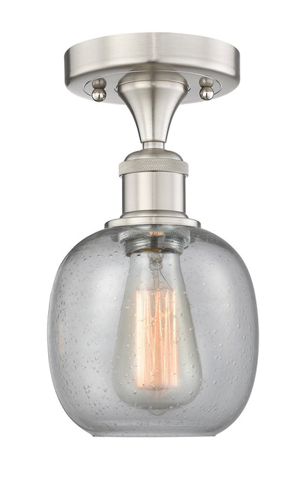 Innovations 616-1F-SN-G104 One Light Flush Mount, Brushed Satin Nickel