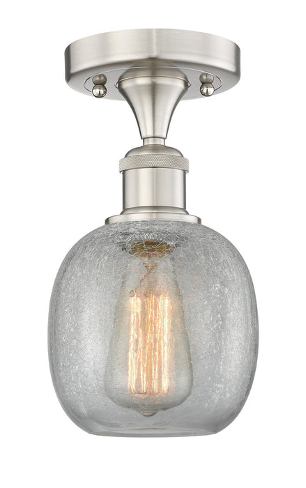 Innovations 616-1F-SN-G105 One Light Semi-Flush Mount, Brushed Satin Nickel