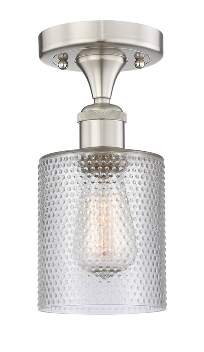 Innovations 616-1F-SN-G112 One Light Semi-Flush Mount, Brushed Satin Nickel