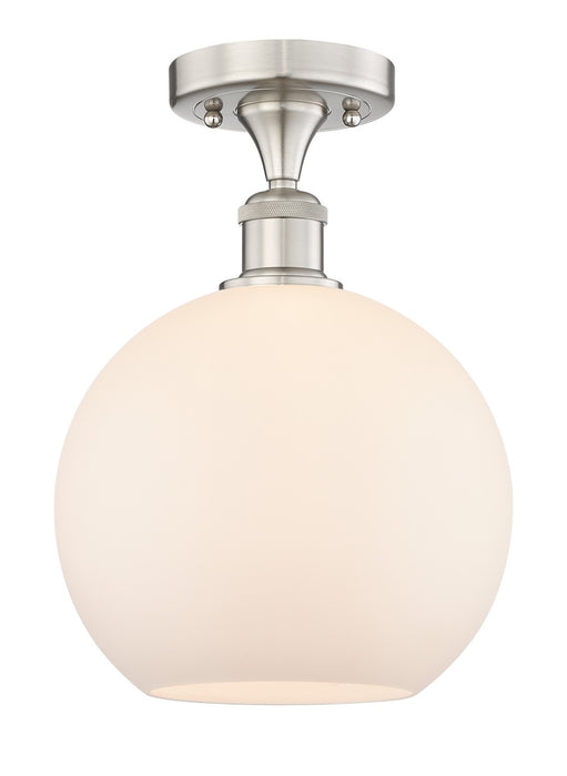 Innovations 616-1F-SN-G121-10 One Light Semi-Flush Mount, Brushed Satin Nickel