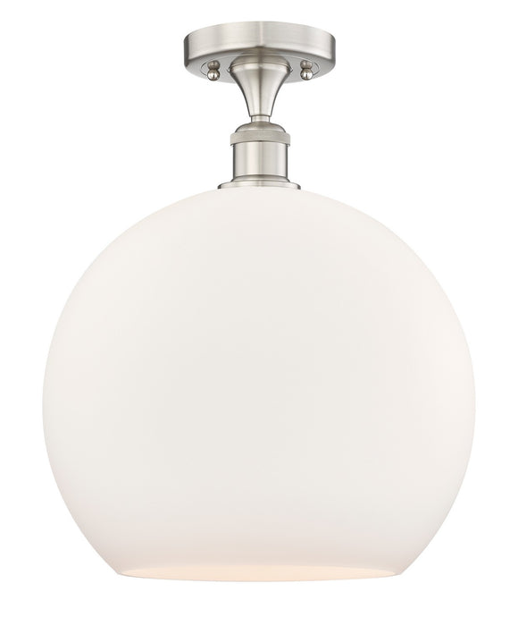 Innovations 616-1F-SN-G121-14 One Light Semi-Flush Mount, Brushed Satin Nickel