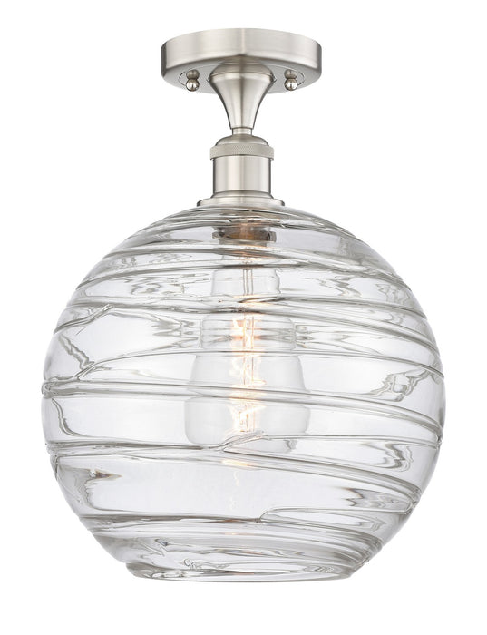 Innovations 616-1F-SN-G1213-12 One Light Semi-Flush Mount, Brushed Satin Nickel