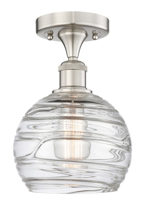 Innovations 616-1F-SN-G1213-8 One Light Semi-Flush Mount, Brushed Satin Nickel